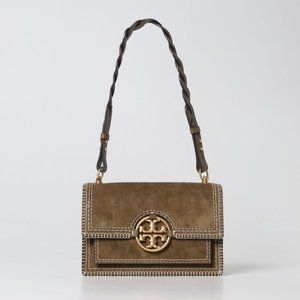 NWT Tory Burch Small Miller Suede Stitched Flap Shoulder Bag